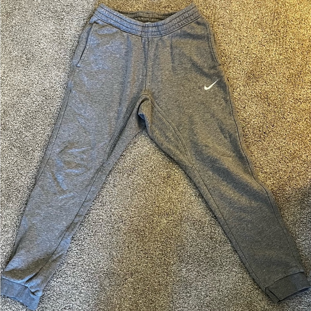 Nike Grey Men's Swoosh Jogger Sweatpants